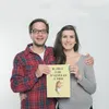 Mr. & Mrs. Panda Bild Igel Wein DIN A4 - Gelb Pastell - Produktbild-Vorschau 3