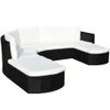 vidaXL 4-tlg. Garten-Lounge-Set mit Auflagen Poly Rattan Produktbild-Vorschau 2