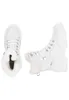 A pair of white winter boots with fur lining, shown against a white background. Podgląd zdjęcia produktu