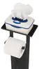 WENKO Stand WC-Garnitur Mod. Debar mit Ablage Schwarz, aus Produktbild-Vorschau 8