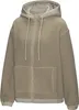 A taupe fleece jacket with a hood, zipper, and pockets, shown against a white background. Produktbild-Vorschau