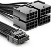 deleyCON 30cm PCIe 16pin (12+4pin) Stecker auf 4x8(6+2pin) Produktbild-Vorschau 2