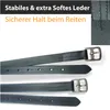 Steigbügelriemen aus Leder in schwarz, passend für Produktbild-Vorschau 2