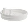 Storefactory Kerzenhalter BOLMEN 4er rund weiß | Ø30x9cm Produktbild-Vorschau 5