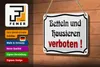 Blechschild Hinweis 18x12cm Betteln und Hausieren verboten Produktbild-Vorschau 3