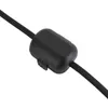 A close-up shot of a black ferrite bead on a black cable. Náhled obrázku produktu