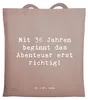Mr. & Mrs. Panda Tote Bag Spruch 36. Geburtstag Abenteuer - Produktbild-Vorschau 1