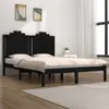 Massivholzbett Schwarz Kiefer 200x200 cm , Klassische Produktbild-Vorschau 1