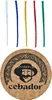 A set of colorful pipe cleaners and a cork coaster with a logo and text. Produktbild-Vorschau