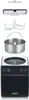 An ice cream maker and its components are displayed in an exploded view against a white background. Produktbild-Vorschau