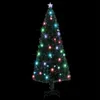 vidaXL Weihnachtsbaum mit Beleuchtung und Ständer 210 cm Produktbild-Vorschau 3