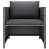 vidaXL Gartensofa mit Kissen Grau Poly Rattan -  Produktbild-Vorschau 3