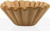 A close-up studio shot of a brown, pleated coffee filter. Produktbild-Vorschau