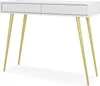 Konzolový stolek Selsey Bello 104 cm Bílý Zlaté nohy 2 Náhled obrázku produktu 2