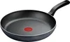 A black frying pan with a red indicator in the center, shown from a slightly elevated side angle against a white background. Produktbild-Vorschau