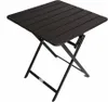 A dark gray folding table with black metal legs against a white background. Produktbild-Vorschau