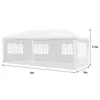 Pavillon COSTWAY 3 x 6 m, pavillon de jardin avec 4 parois Voir les images du produit 3