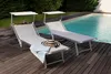 set de 2 bains de soleil réglables en aluminium avec toit Voir les images du produit 2