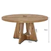 A round wooden dining table with dimensions shown. Anteprima dell’immagine prodotto