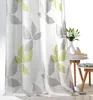 heimtexland ® Ösenschal Batist Pure Nature Blätter 245x140 Produktbild-Vorschau 1