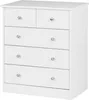 FineBuy Design – drewniana komoda w kolorze białym, 60 x 70 Podgląd zdjęcia produktu 2