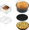 MONZANA® Heißluftfritteuse Zubehör 8tlg. Fritteuse Set Produktbild-Vorschau 3