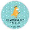 Mr. & Mrs. Panda Kühlschrankmagnet Fuchs Blumen - Türkis Produktbild-Vorschau 1