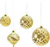 Weihnachtskugel LED leuchtend gold 12 cm hängend Produktbild-Vorschau 3