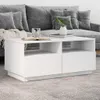 vidaXL Konferenční stolek s LED světly bílý 90x49x40 cm Náhled obrázku produktu 2