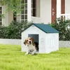 PawHut Hundehütte, Hundehaus mit Satteldach, wetterfest Produktbild-Vorschau 2
