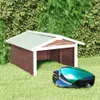 vidaXL Roboter-Rasenmäher Garage 72x87x50 cm Mocca Weiß Produktbild-Vorschau 2
