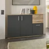 Kommode >BC 1040< in Grau matt - 120x84x35 (BxHxT) Produktbild-Vorschau 4