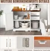 COSTWAY Sideboard Küchenschrank Weiß, Kücheninsel mit Produktbild-Vorschau 5