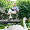 2 x Gartendeko Schwan, schwimmend, zum Festbinden, Produktbild-Vorschau 3