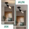 ZMH Deckenstrahler 1 flammig Schwarz E27 Deckenlampe Produktbild-Vorschau 6
