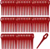 A collection of red plastic trimmer blades arranged in rows, with one blade shown separately in the foreground. Produktbild-Vorschau