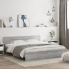 vidaXL Cadre de lit avec tête de lit et éclairage LED Gris Voir les images du produit 2