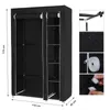 SONGMICS Stoffschrank schwarz mit Stange und Tür XL 175 x Produktbild-Vorschau 6