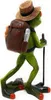 A figurine of a frog dressed as a hiker, wearing a backpack and a straw hat, holding a walking stick. Produktbild-Vorschau