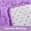 Teppich - Shaggy - Rund - Lila - 100x100cm - Rutschfest Produktbild-Vorschau 3