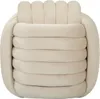 Mauro Ferretti Hocker Softy creme 45x45x45 cm Produktbild-Vorschau 1