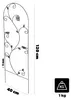 KADAX Griglia metallica 40 x 120 cm, 4 pezzi, supporto per Anteprima dell’immagine prodotto 2