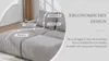 Modulares Cordsofa - 2-Sitzer mit 2 Hockern, Khaki-Hellgrau Produktbild-Vorschau 16