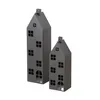 Boltze Gruppe Alba Laterne Haus schwarz 66-96cm 2tlg Produktbild-Vorschau 3