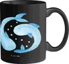 Mr. & Mrs. Panda Tasse Fische Schwarm - Schwarz - Geschenk, Produktbild-Vorschau 1