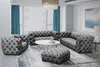 Sofaset Designersofa NATALIE 3-2-1 in Stoff Riviera Steel Produktbild-Vorschau 1