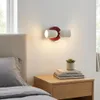 TWIN Wandlamp, E27, 2-licht, metalen lamp in crème en rood, Productafbeelding-voorbeeld 6