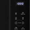 A close-up view of a black microwave control panel with a digital display and various function icons. Produktbild-Vorschau