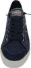 A front view of a navy blue sneaker. Voir les images du produit