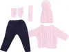 Vestiti per bambole maglione pantaloni cappelli sciarpa Anteprima dell’immagine prodotto 1